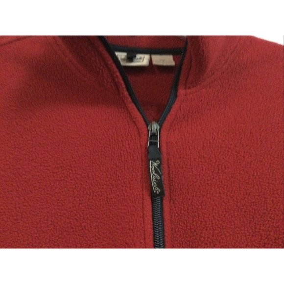 Mens Vintage Woolrich Red Polartec  Fleece 1/4 Zip L - Picture 3 of 5